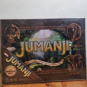 Spin Master Jumanji Board Game Wooden Box 2022 2-4 Players 8+ New Sealed Family